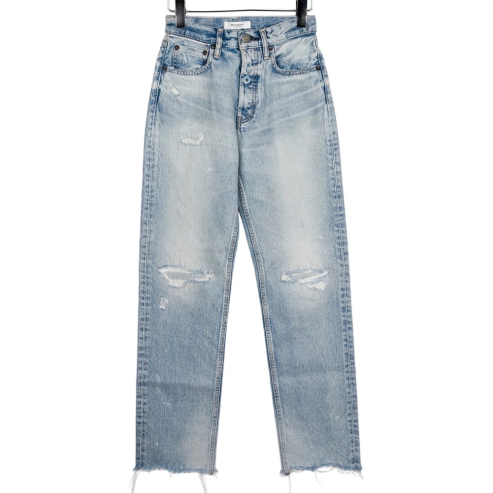 Moussy High Rise Straight Leg Jeans